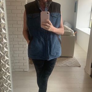 Chic Blue and Black Vest